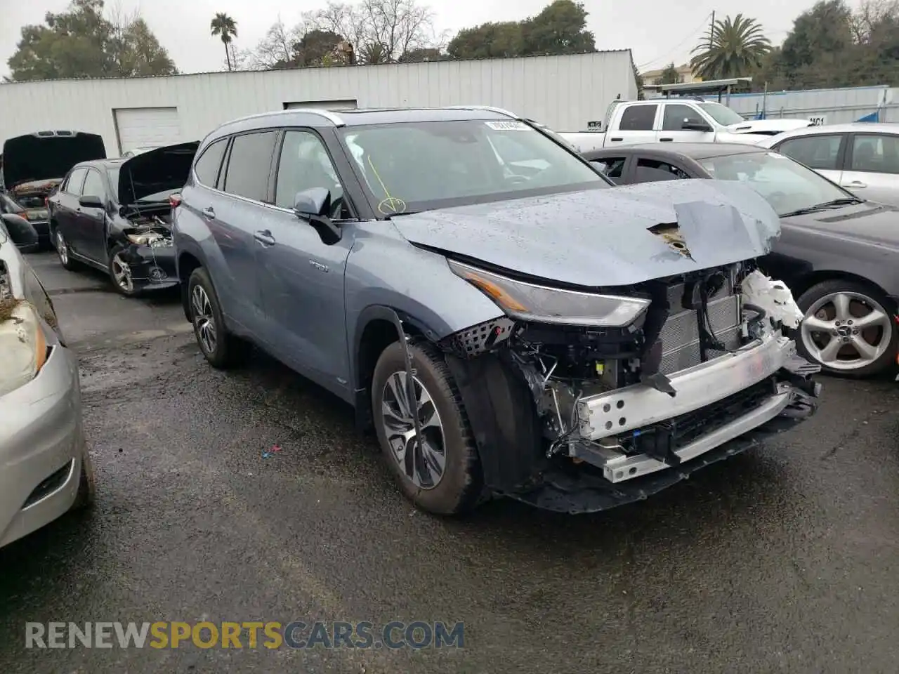 1 Photograph of a damaged car 5TDHBRCH0MS054050 TOYOTA HIGHLANDER 2021