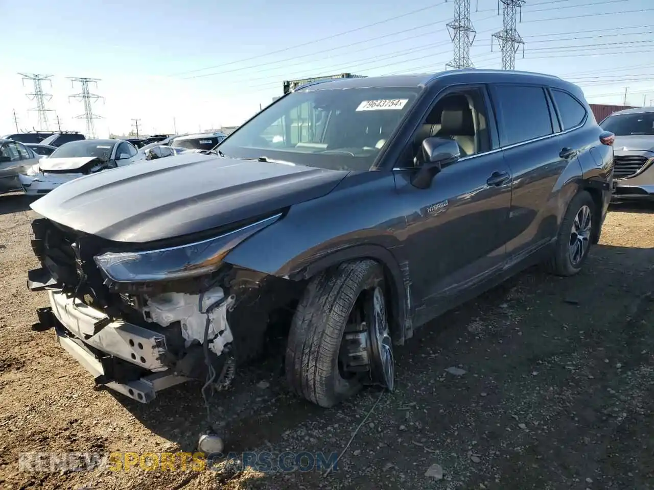 1 Photograph of a damaged car 5TDHBRCH1MS536204 TOYOTA HIGHLANDER 2021