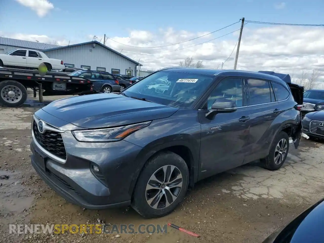 1 Photograph of a damaged car 5TDHBRCH3MS535104 TOYOTA HIGHLANDER 2021