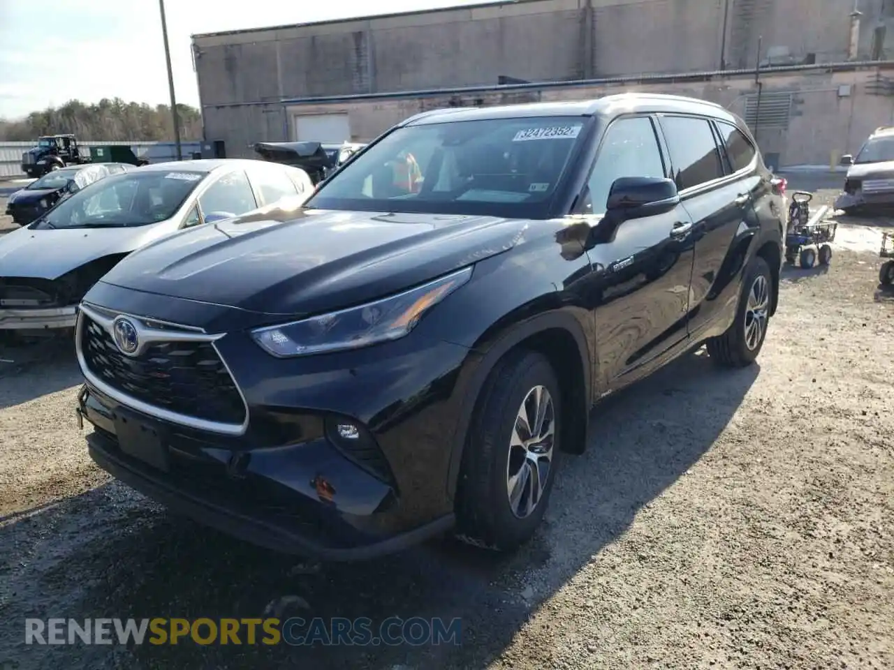 2 fotografías del automóvil dañado 5TDHBRCH3MS535328 TOYOTA HIGHLANDER 2021