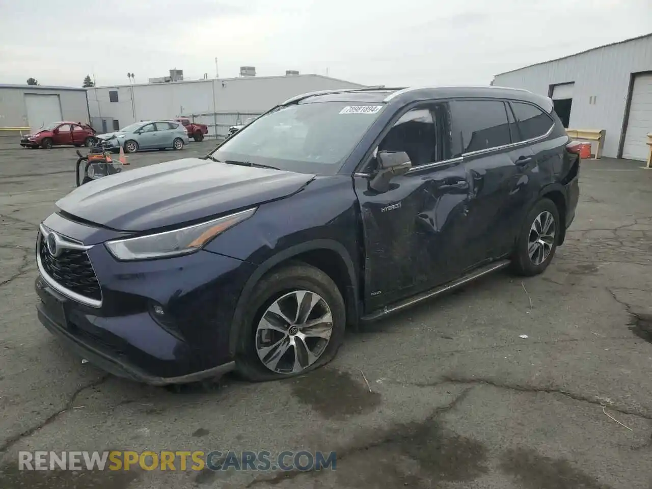 1 Photograph of a damaged car 5TDHBRCH3MS535877 TOYOTA HIGHLANDER 2021