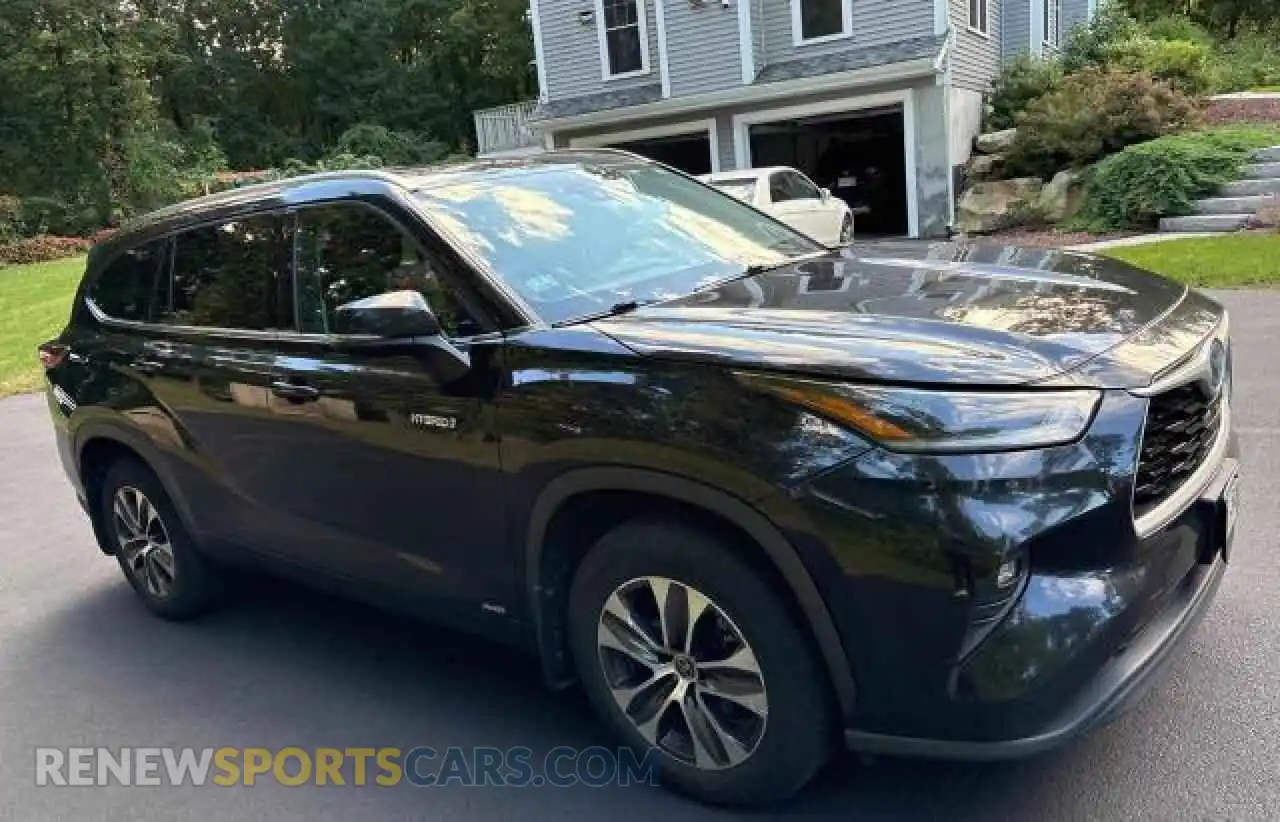 1 Photograph of a damaged car 5TDHBRCH4MS067433 TOYOTA HIGHLANDER 2021