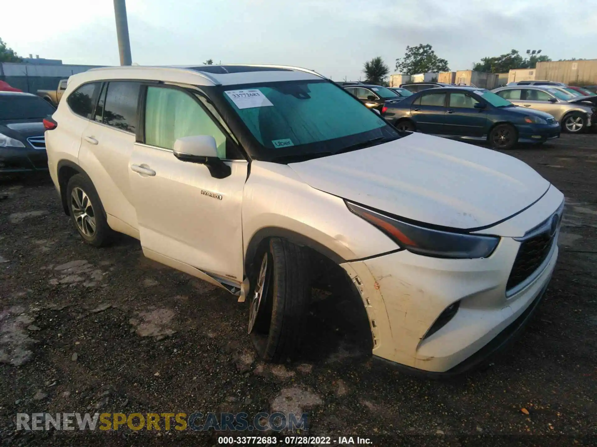 1 Photograph of a damaged car 5TDHBRCH5MS530468 TOYOTA HIGHLANDER 2021
