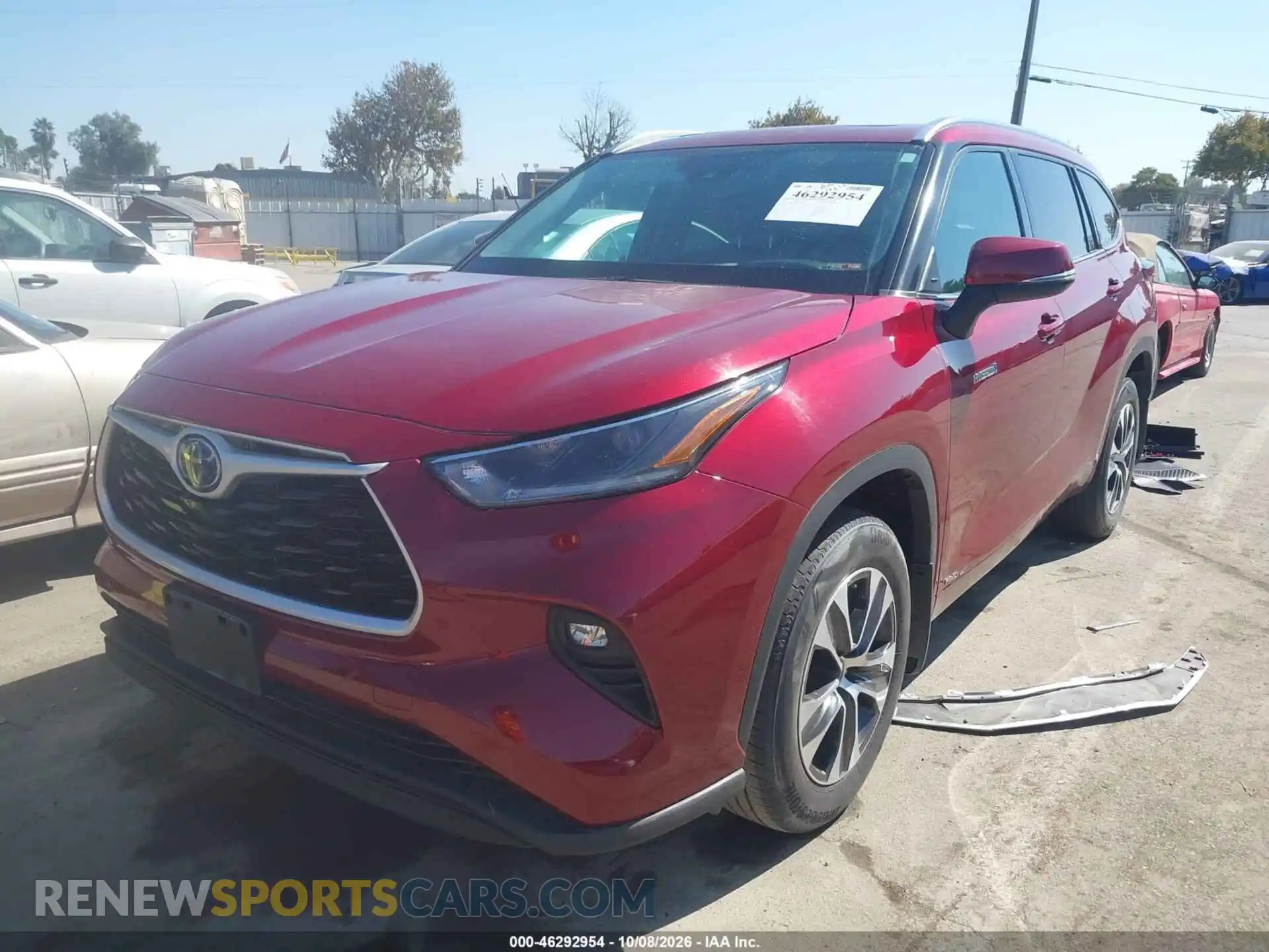 2 Фотография поврежденного автомобиля 5TDHBRCH5MS536108 TOYOTA HIGHLANDER 2021