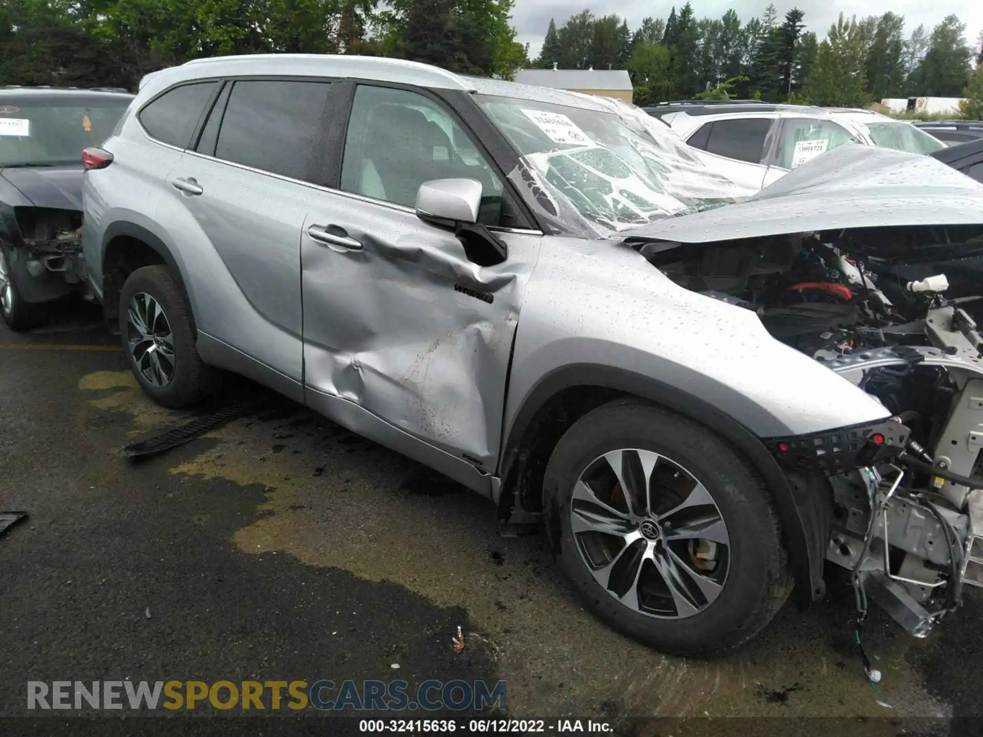 1 Photograph of a damaged car 5TDHBRCH7MS516183 TOYOTA HIGHLANDER 2021