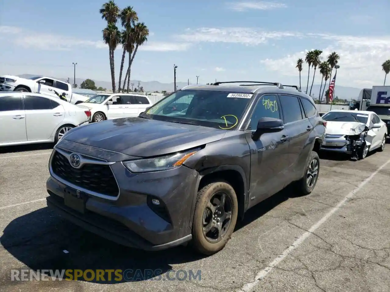 2 Photograph of a damaged car 5TDHBRCH7MS526700 TOYOTA HIGHLANDER 2021
