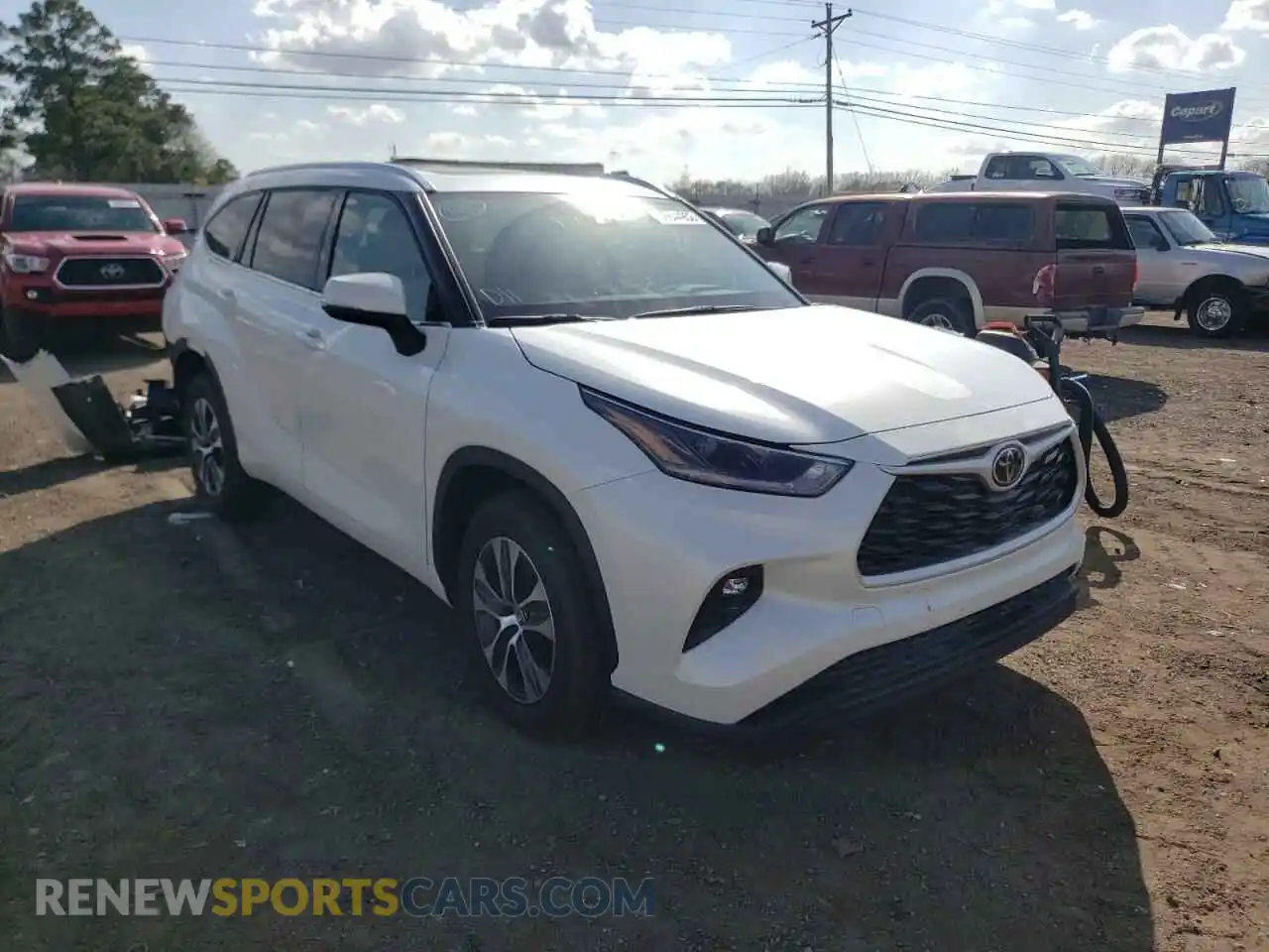 1 Photograph of a damaged car 5TDHZRAH1MS533205 TOYOTA HIGHLANDER 2021