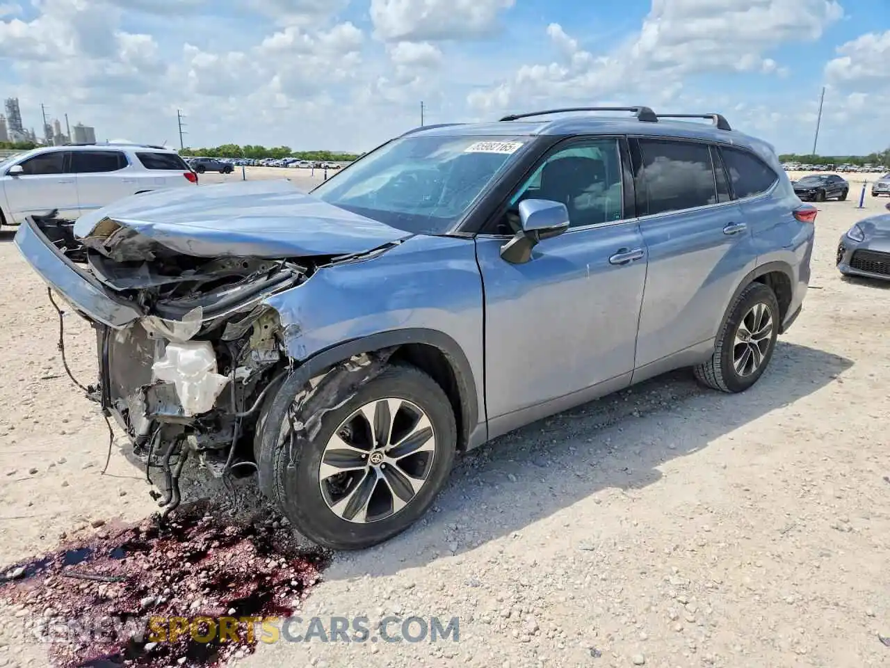 1 Photograph of a damaged car 5TDHZRAH3MS058821 TOYOTA HIGHLANDER 2021