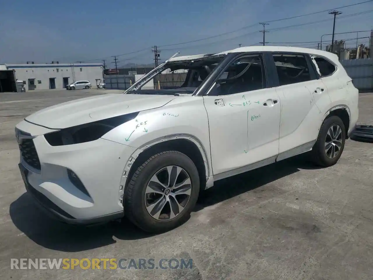 1 Photograph of a damaged car 5TDHZRAH4MS078480 TOYOTA HIGHLANDER 2021