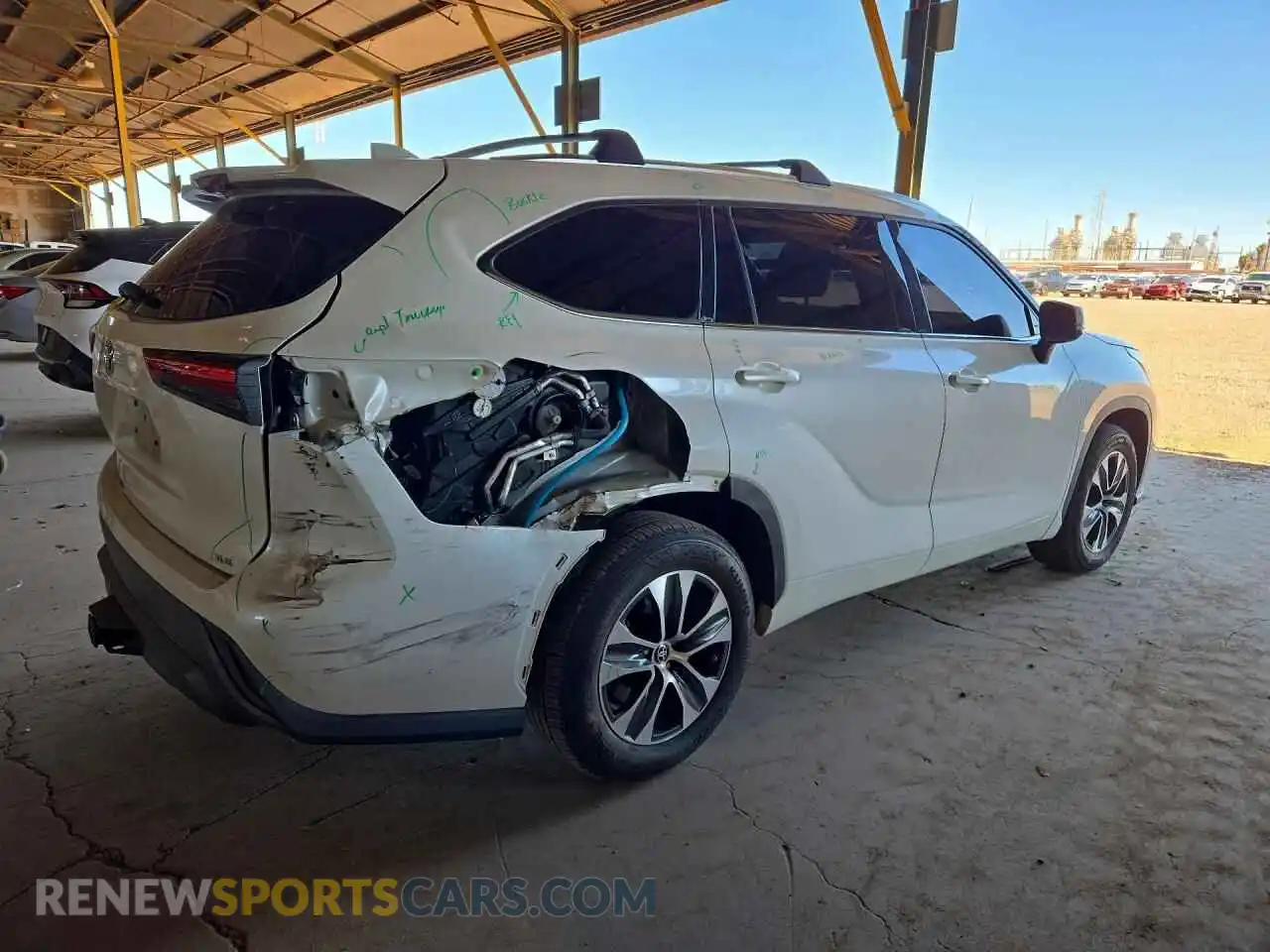 3 Фотография поврежденного автомобиля 5TDHZRAH7MS043769 TOYOTA HIGHLANDER 2021