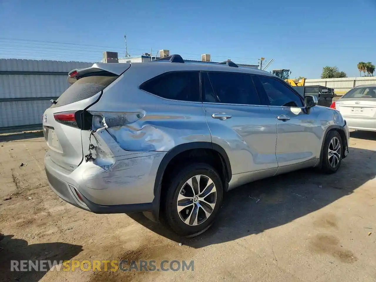 3 fotografías del automóvil dañado 5TDHZRAH7MS525738 TOYOTA HIGHLANDER 2021