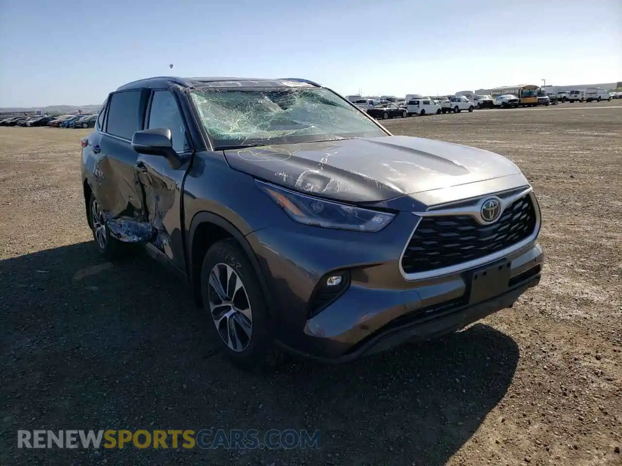 1 Photograph of a damaged car 5TDHZRAH8MS033509 TOYOTA HIGHLANDER 2021