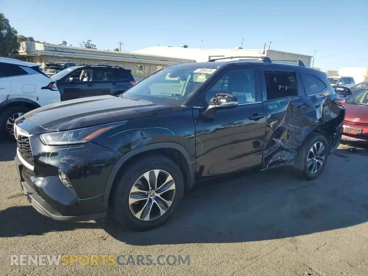 1 Photograph of a damaged car 5TDHZRAH9MS532304 TOYOTA HIGHLANDER 2021
