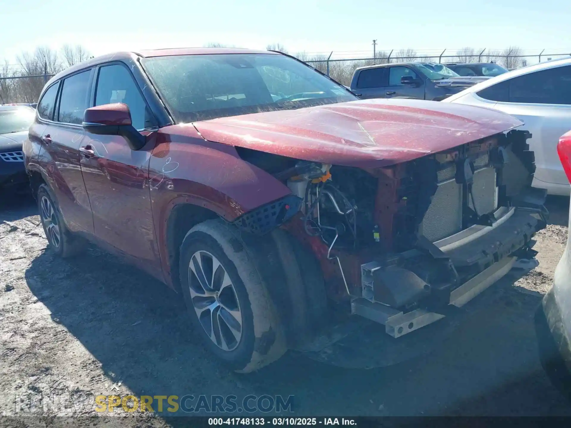 1 Photograph of a damaged car 5TDHZRBH0MS114776 TOYOTA HIGHLANDER 2021