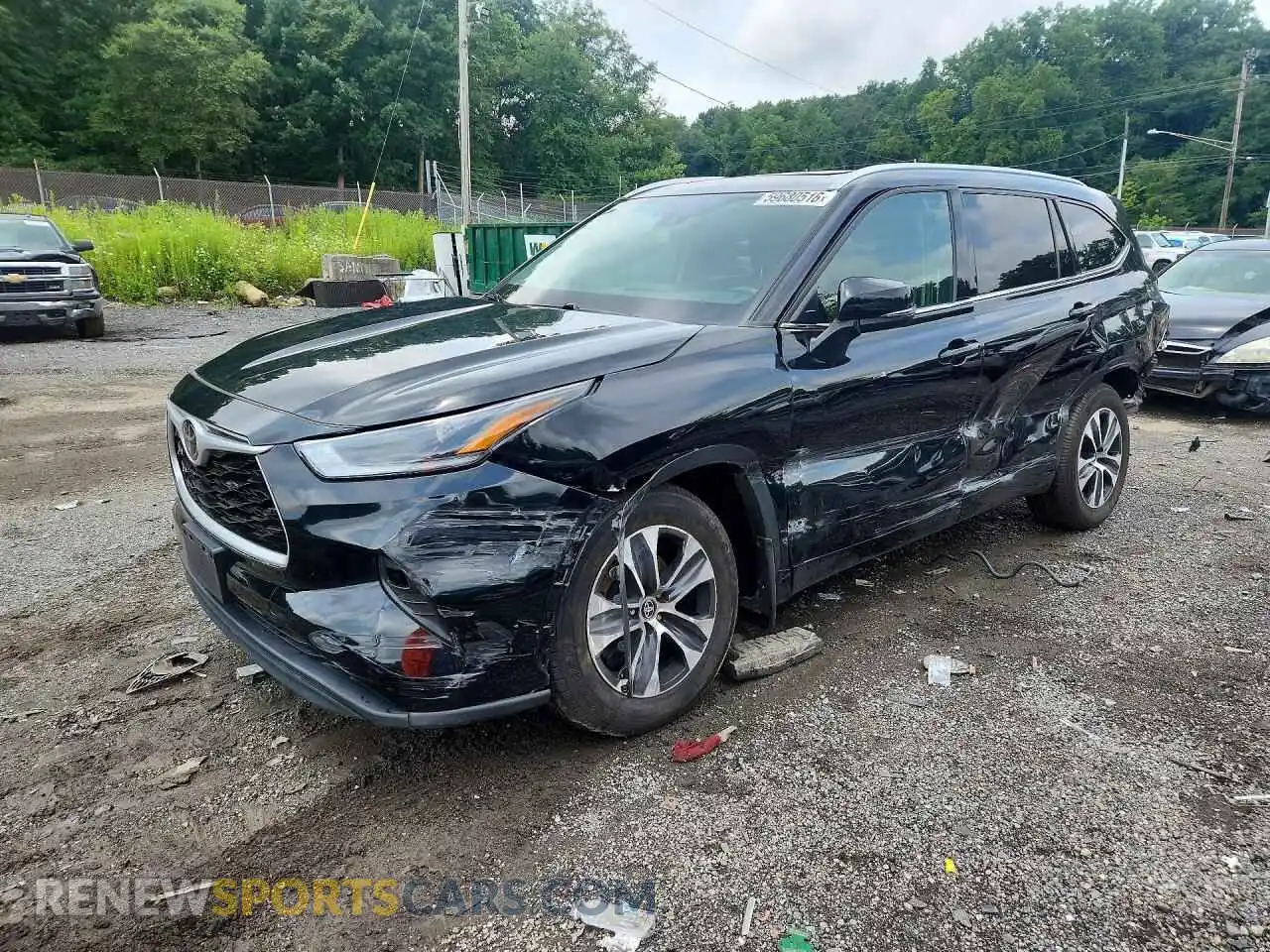 1 Photograph of a damaged car 5TDHZRBH0MS150497 TOYOTA HIGHLANDER 2021