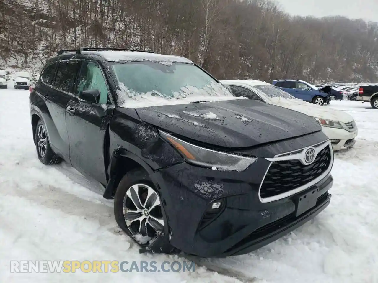 1 Photograph of a damaged car 5TDHZRBH0MS544503 TOYOTA HIGHLANDER 2021