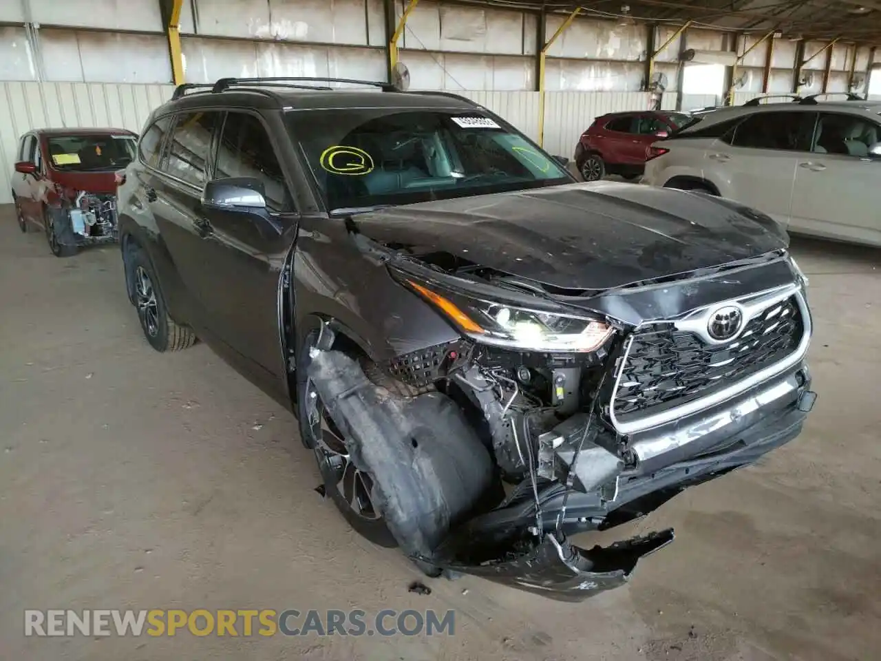 1 Photograph of a damaged car 5TDHZRBH0MS557252 TOYOTA HIGHLANDER 2021