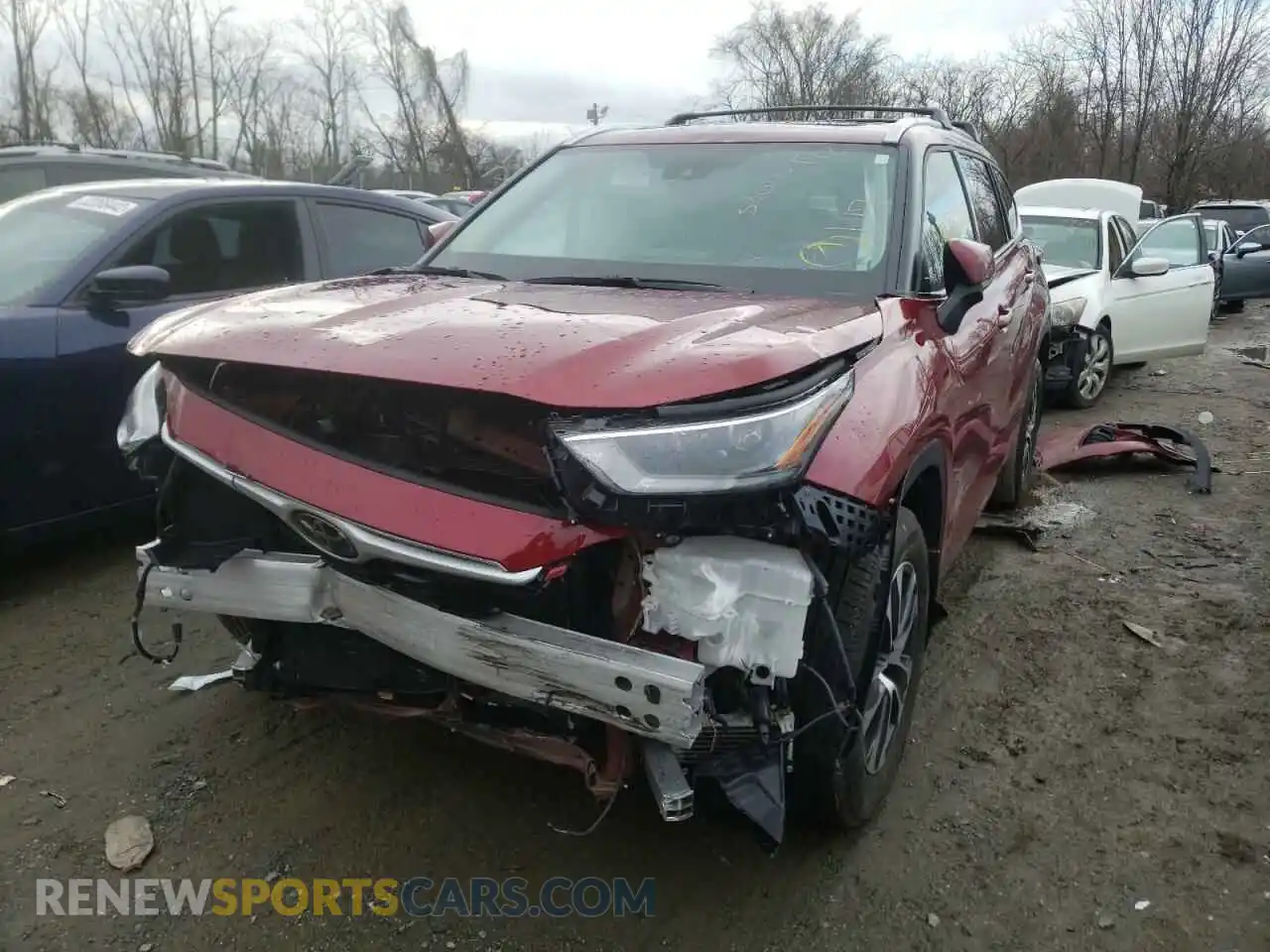 2 Photograph of a damaged car 5TDHZRBH1MS082579 TOYOTA HIGHLANDER 2021