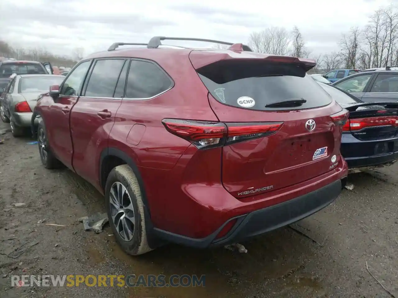 3 Photograph of a damaged car 5TDHZRBH1MS082579 TOYOTA HIGHLANDER 2021