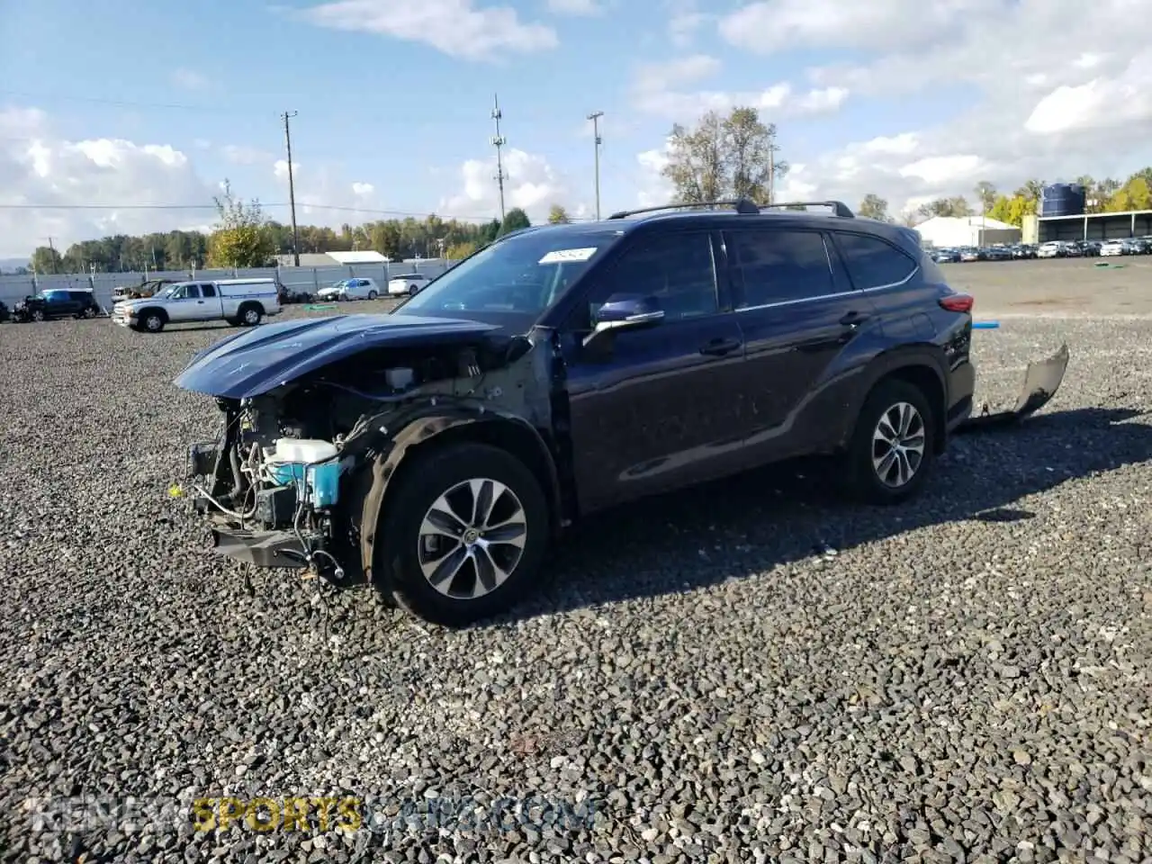 1 Photograph of a damaged car 5TDHZRBH1MS092898 TOYOTA HIGHLANDER 2021
