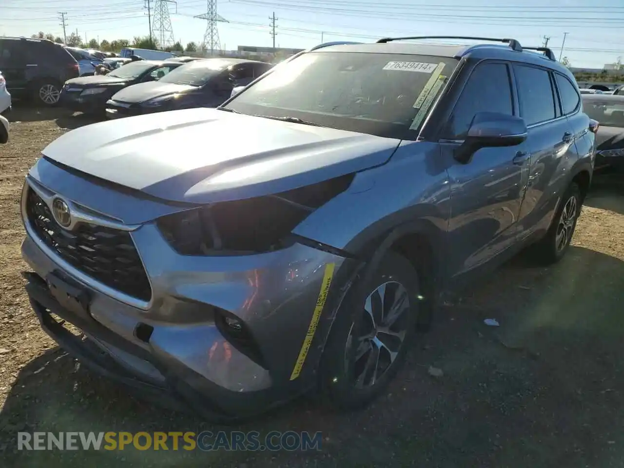 1 Photograph of a damaged car 5TDHZRBH2MS060736 TOYOTA HIGHLANDER 2021