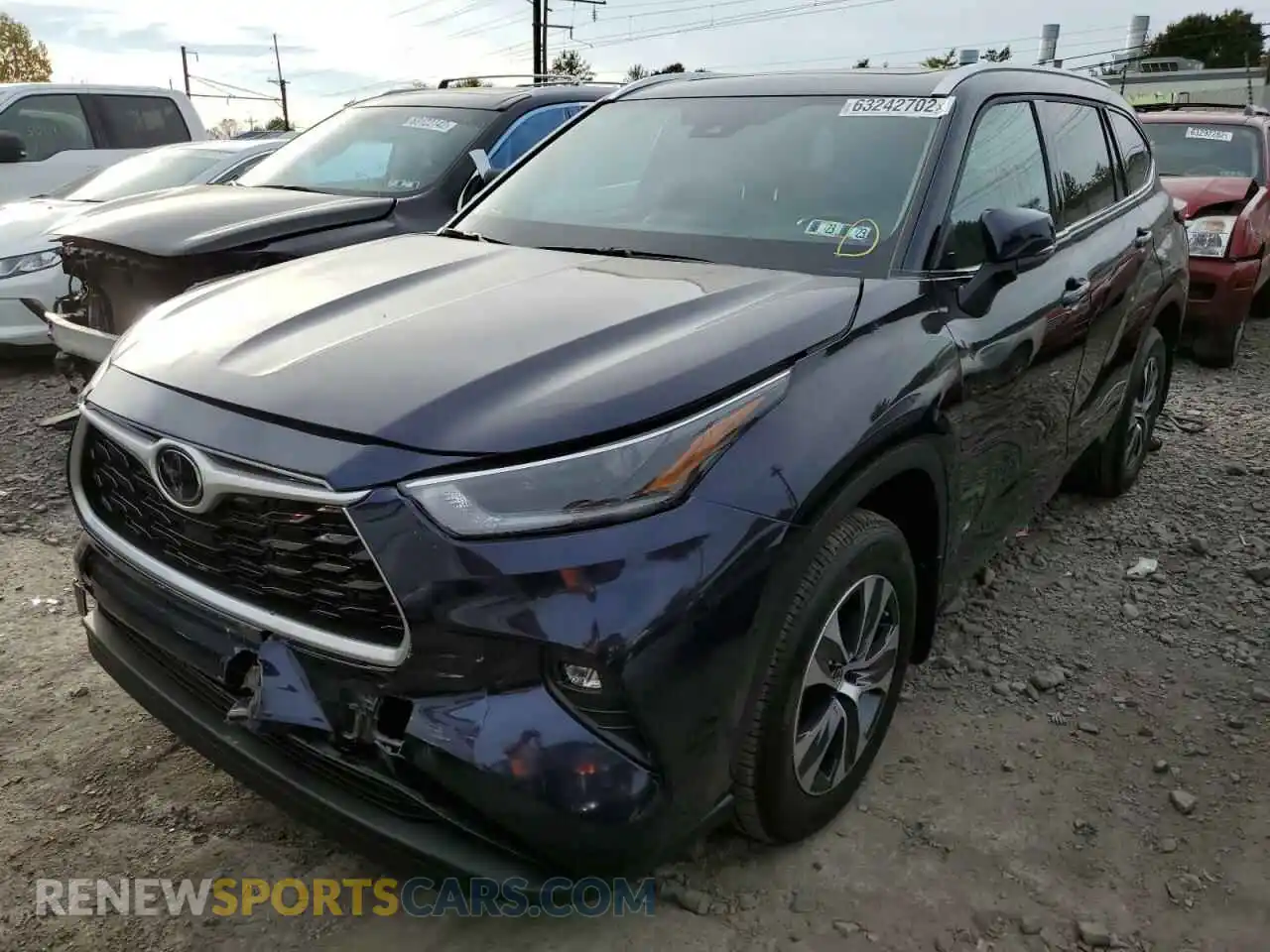 2 Photograph of a damaged car 5TDHZRBH2MS116612 TOYOTA HIGHLANDER 2021