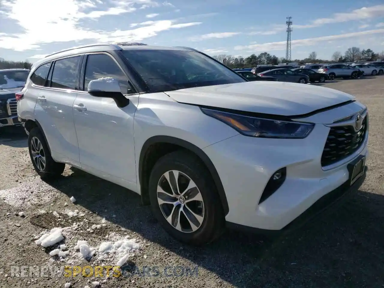 1 Photograph of a damaged car 5TDHZRBH3MS523564 TOYOTA HIGHLANDER 2021