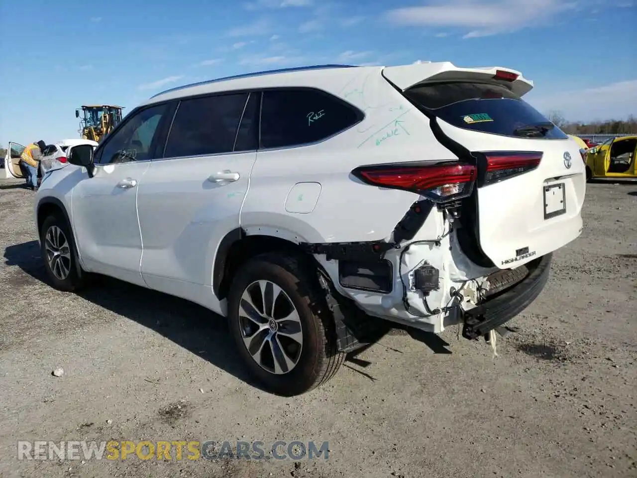 3 Photograph of a damaged car 5TDHZRBH3MS523564 TOYOTA HIGHLANDER 2021