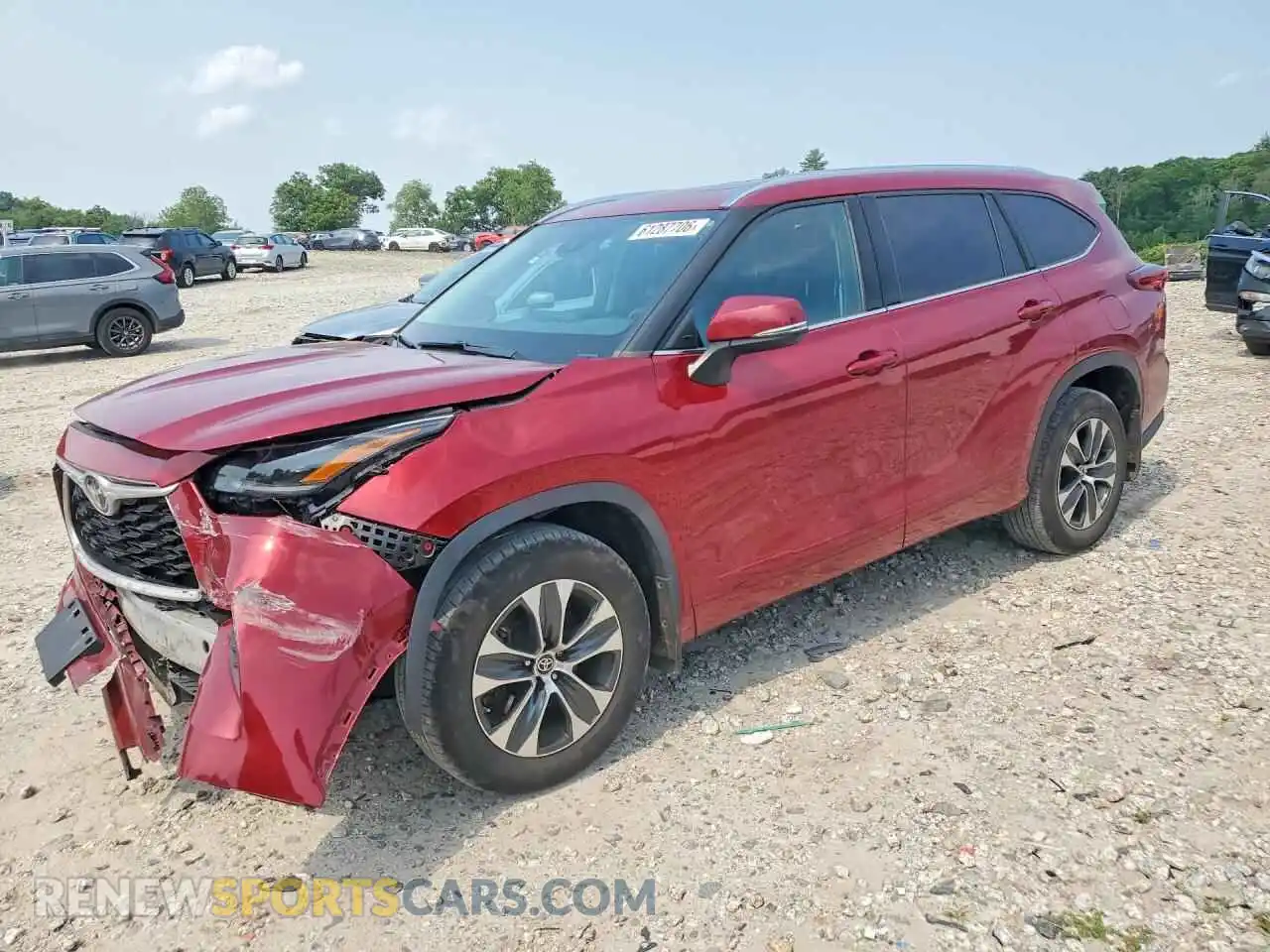 1 Photograph of a damaged car 5TDHZRBH3MS538260 TOYOTA HIGHLANDER 2021
