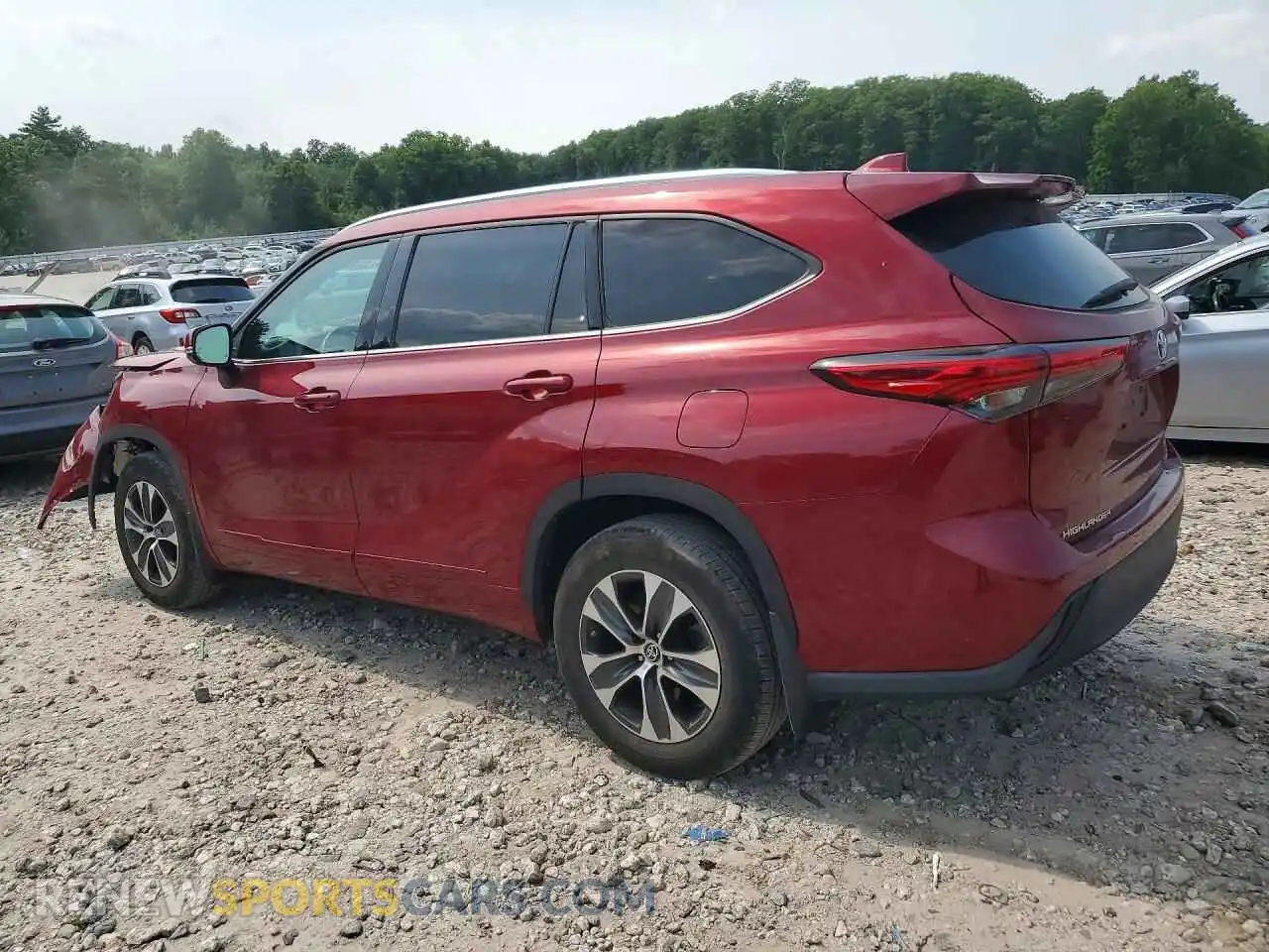 2 Photograph of a damaged car 5TDHZRBH3MS538260 TOYOTA HIGHLANDER 2021