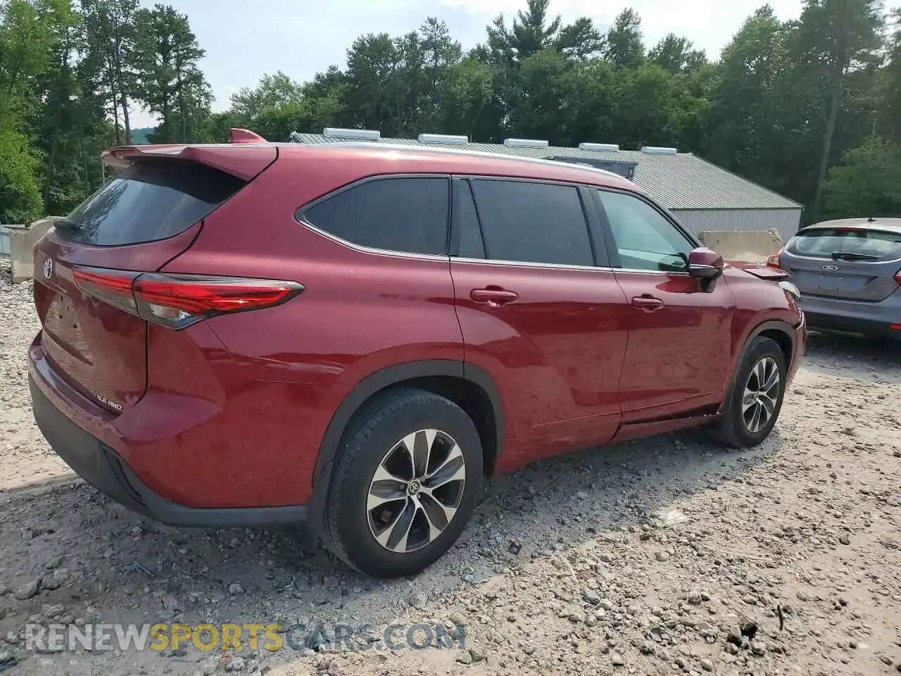 3 Photograph of a damaged car 5TDHZRBH3MS538260 TOYOTA HIGHLANDER 2021