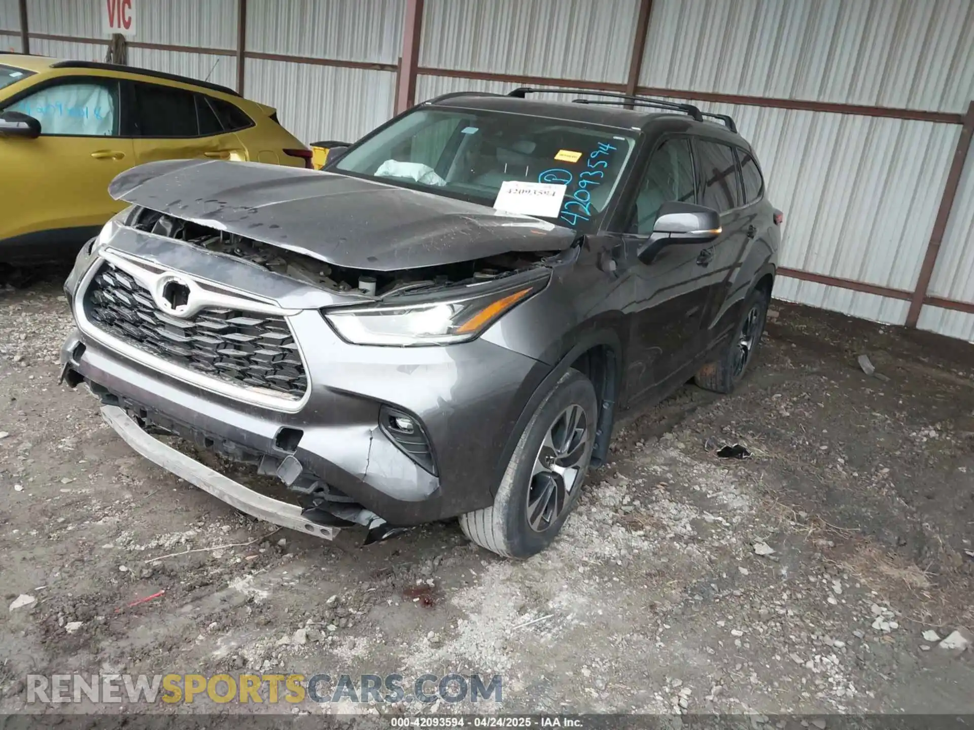 2 Photograph of a damaged car 5TDHZRBH3MS558217 TOYOTA HIGHLANDER 2021
