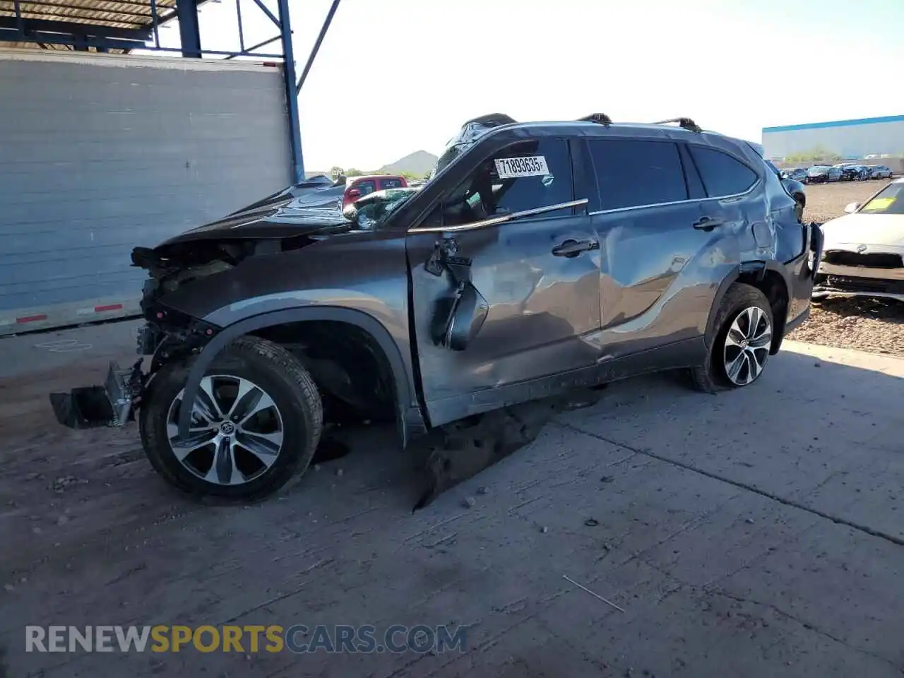 1 Photograph of a damaged car 5TDHZRBH4MS126123 TOYOTA HIGHLANDER 2021