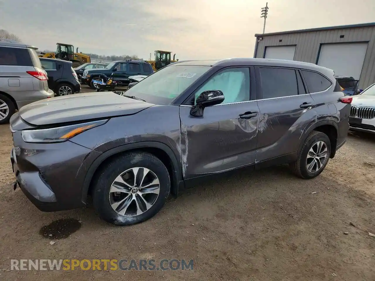 1 Photograph of a damaged car 5TDHZRBH4MS528420 TOYOTA HIGHLANDER 2021