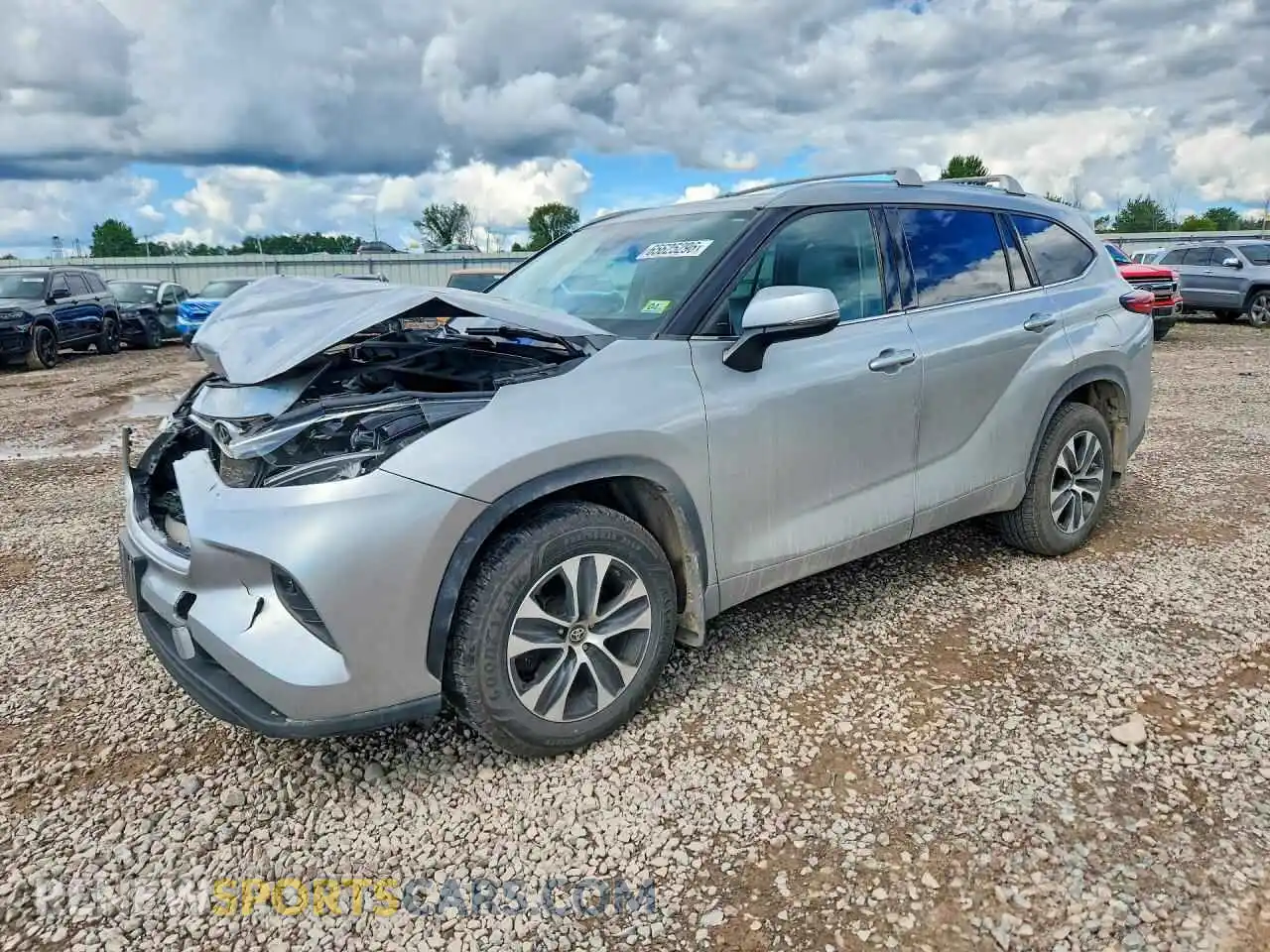 1 Photograph of a damaged car 5TDHZRBH4MS536789 TOYOTA HIGHLANDER 2021