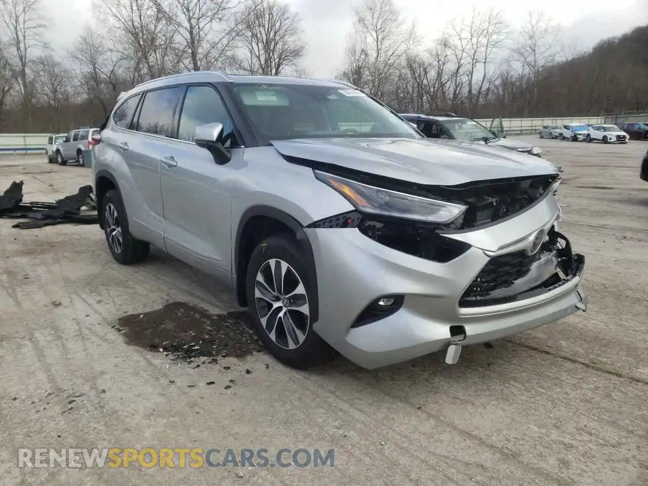1 Photograph of a damaged car 5TDHZRBH5MS103627 TOYOTA HIGHLANDER 2021