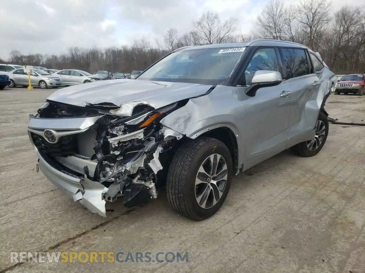 2 Photograph of a damaged car 5TDHZRBH5MS103627 TOYOTA HIGHLANDER 2021