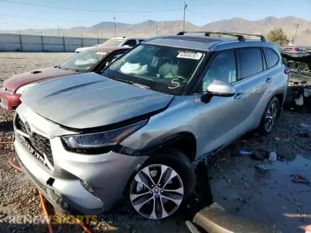 2 fotografías del automóvil dañado 5TDHZRBH5MS142721 TOYOTA HIGHLANDER 2021