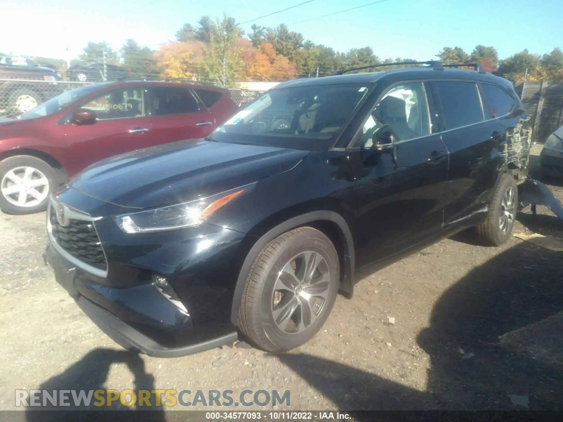 2 fotografías del automóvil dañado 5TDHZRBH6MS070346 TOYOTA HIGHLANDER 2021
