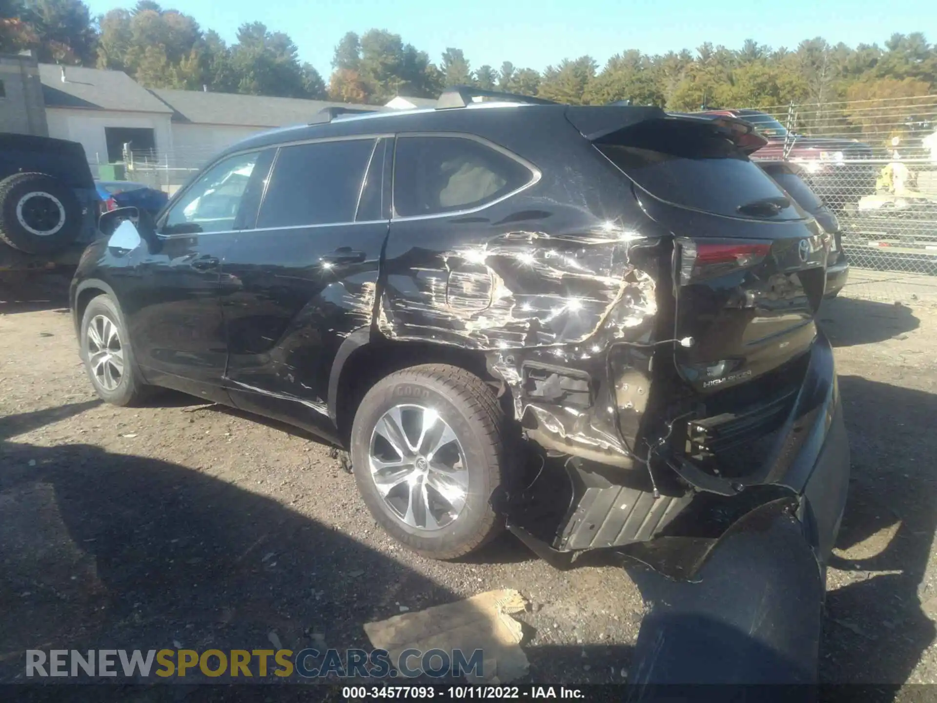 3 fotografías del automóvil dañado 5TDHZRBH6MS070346 TOYOTA HIGHLANDER 2021