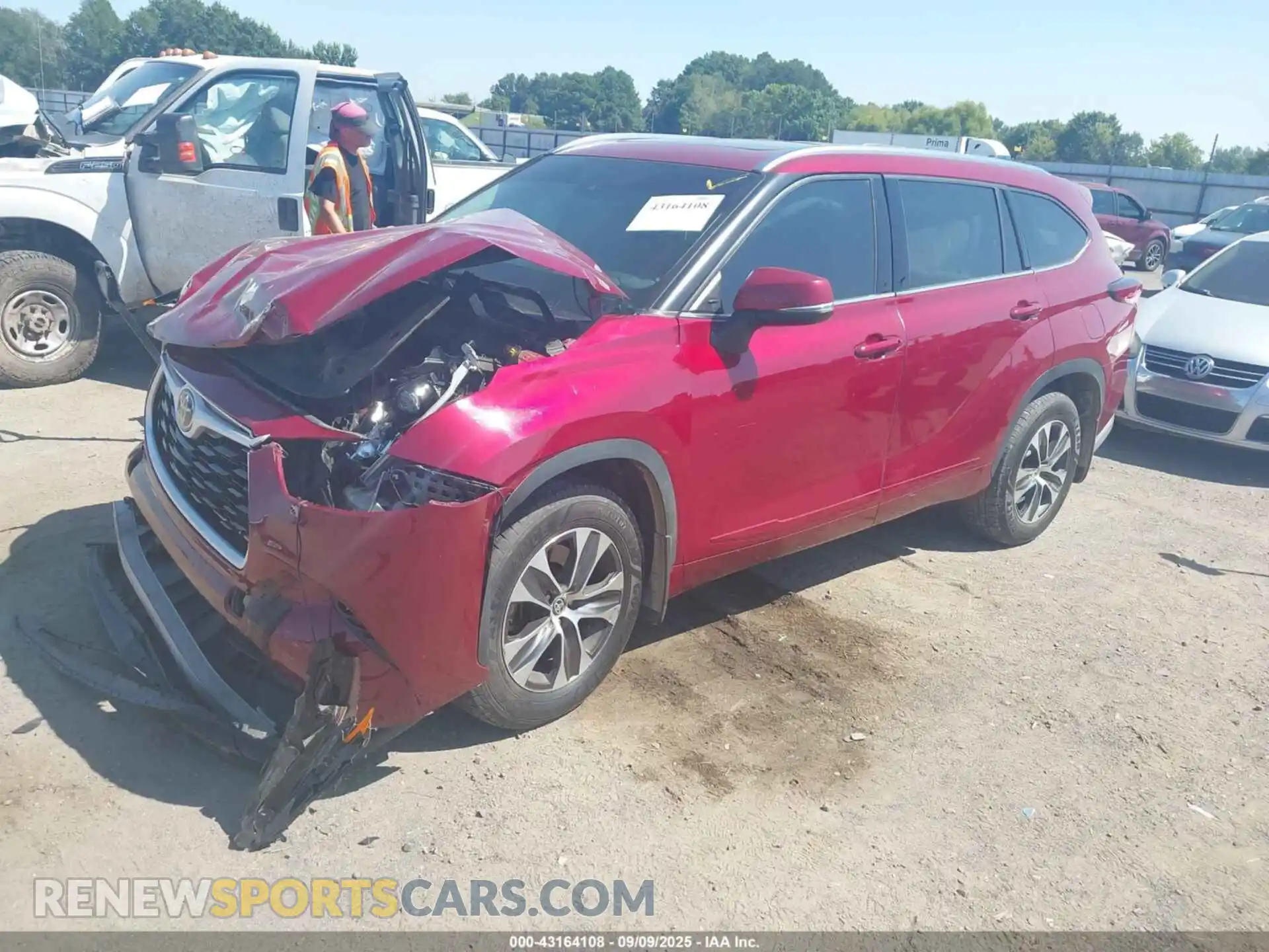 2 Photograph of a damaged car 5TDHZRBH6MS079452 TOYOTA HIGHLANDER 2021