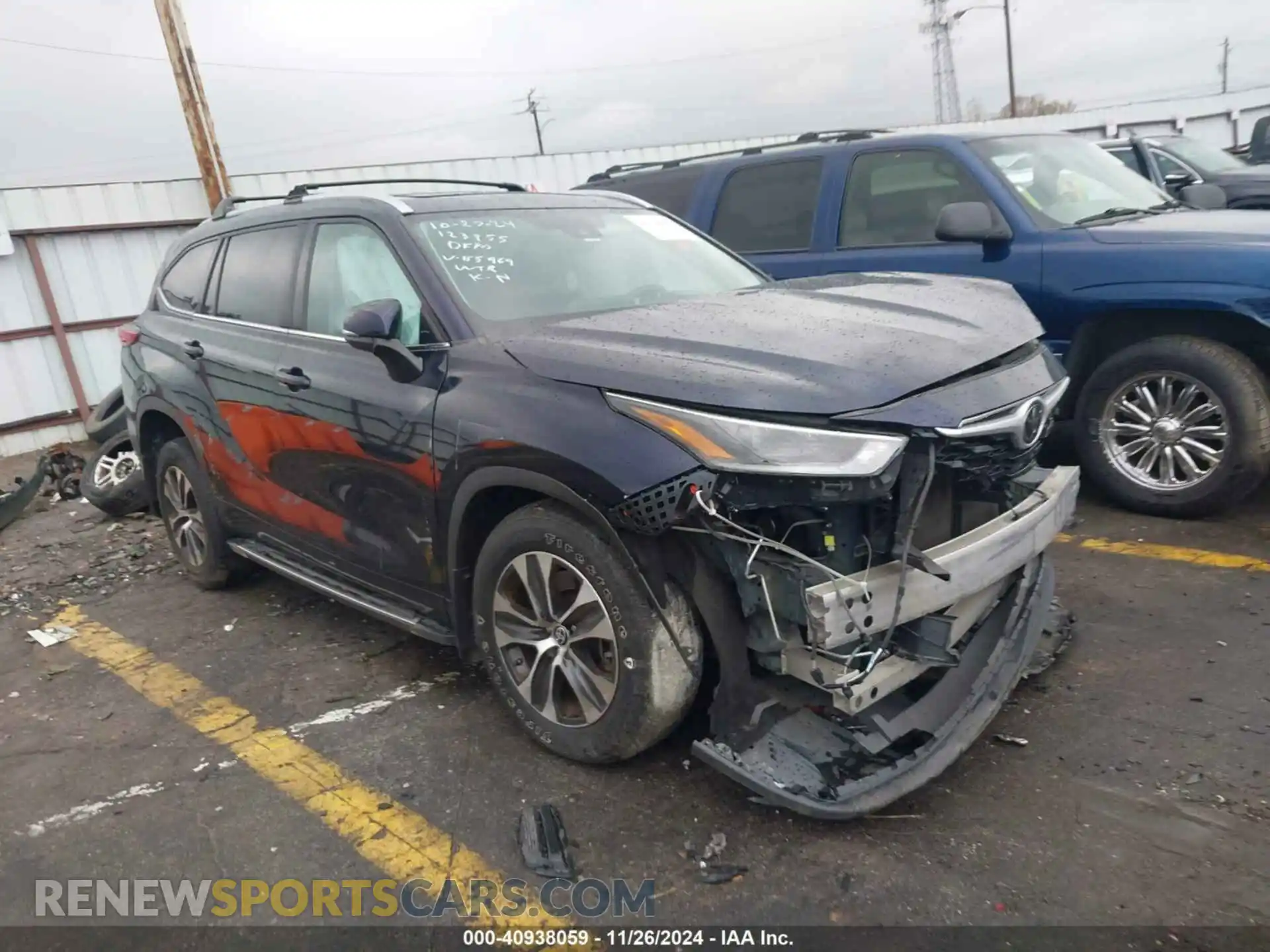 1 Photograph of a damaged car 5TDHZRBH7MS155969 TOYOTA HIGHLANDER 2021
