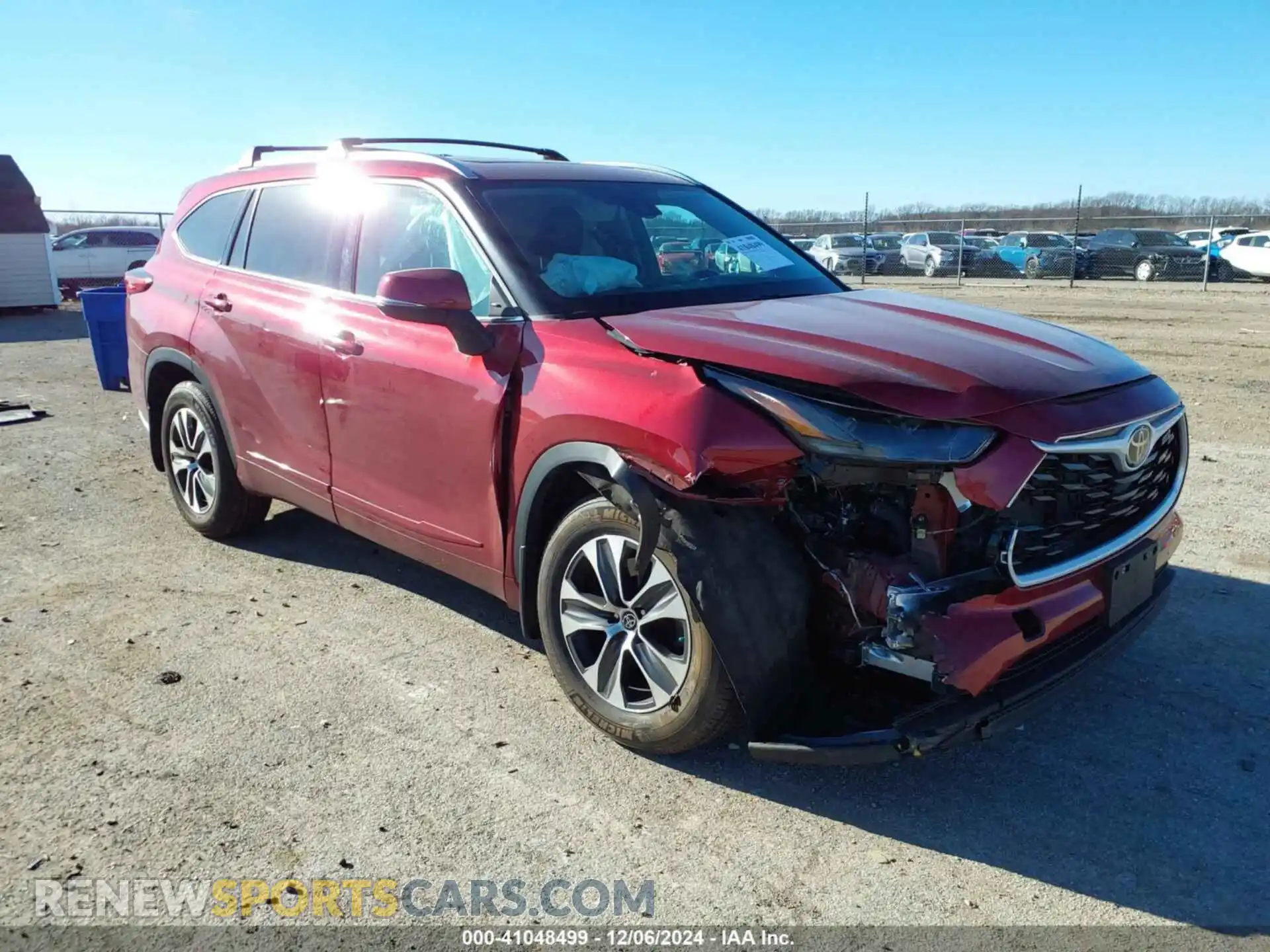1 Photograph of a damaged car 5TDHZRBH7MS559225 TOYOTA HIGHLANDER 2021