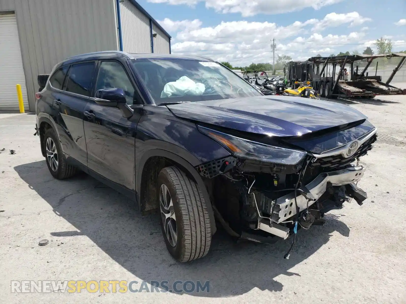 1 Photograph of a damaged car 5TDHZRBH8MS065522 TOYOTA HIGHLANDER 2021