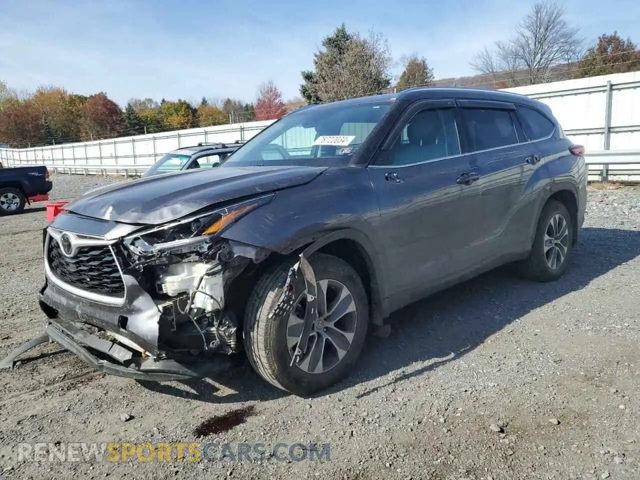 1 Photograph of a damaged car 5TDHZRBH8MS085267 TOYOTA HIGHLANDER 2021