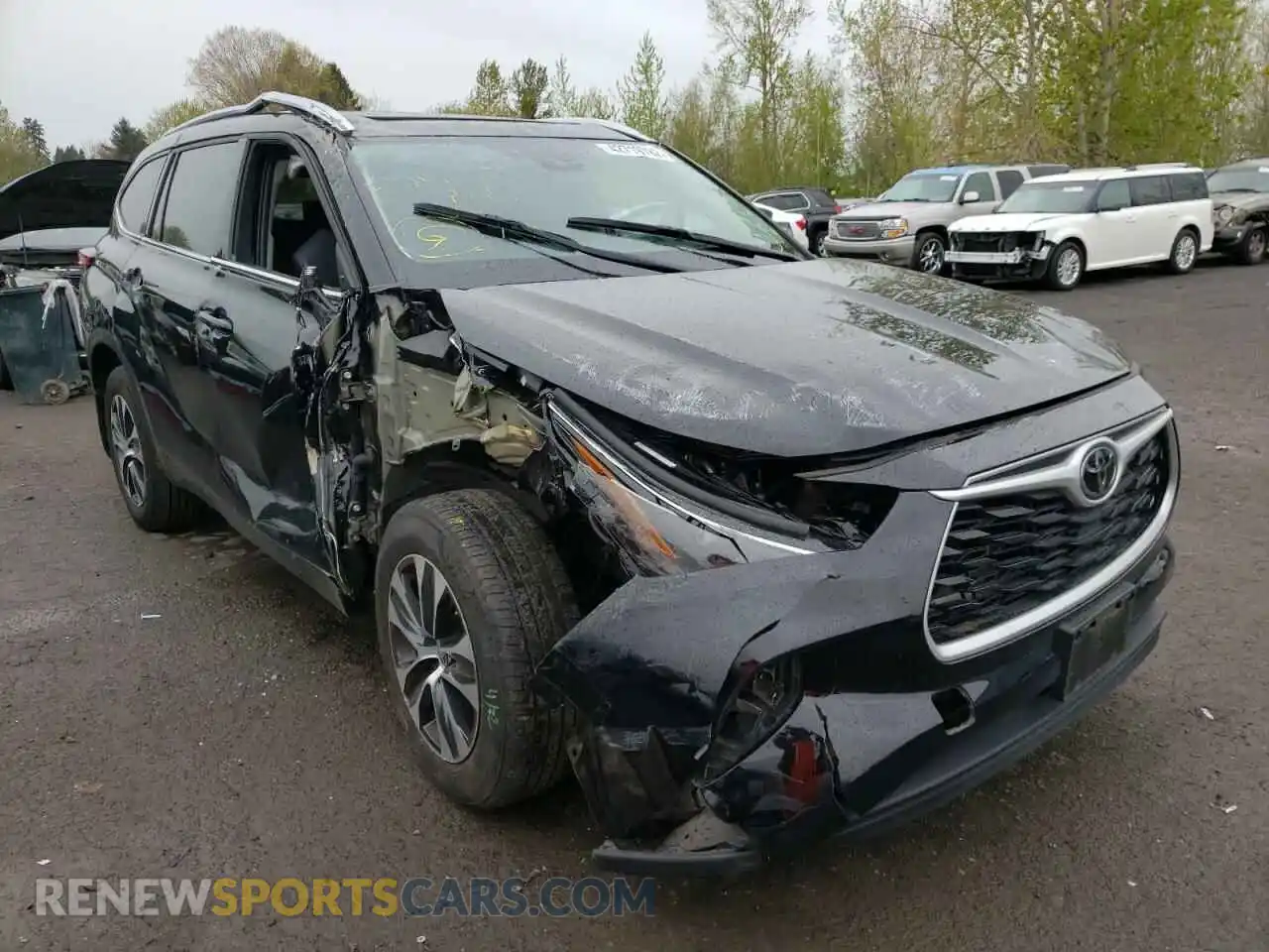 1 Photograph of a damaged car 5TDHZRBH8MS535970 TOYOTA HIGHLANDER 2021