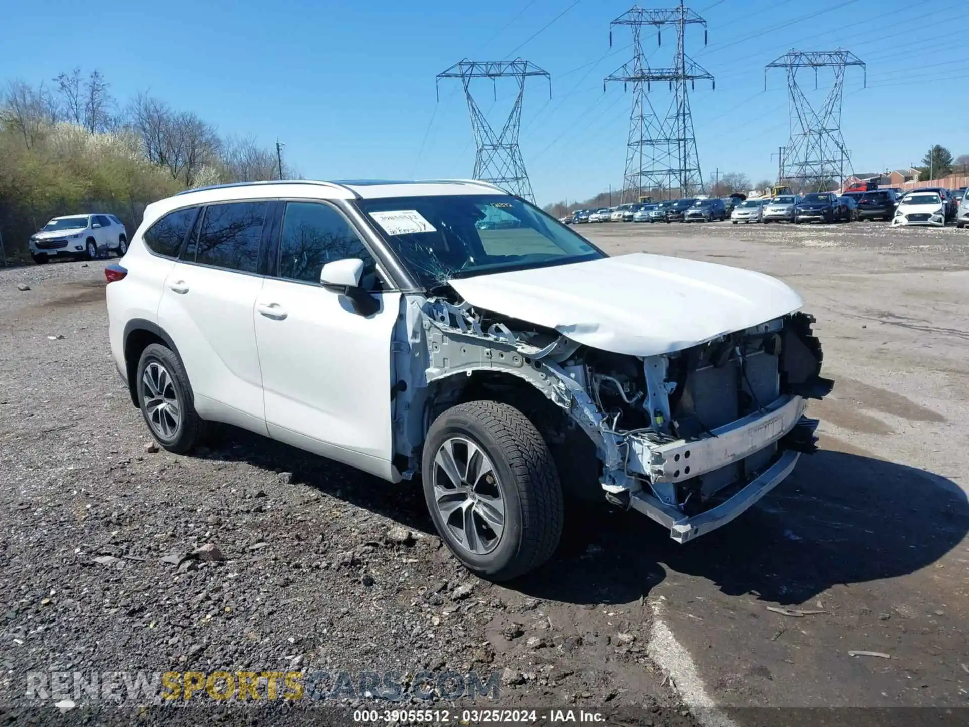 1 Photograph of a damaged car 5TDHZRBH9MS121371 TOYOTA HIGHLANDER 2021