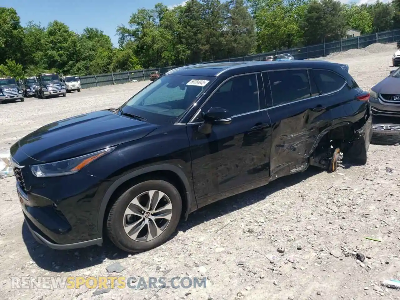 1 Photograph of a damaged car 5TDHZRBH9MS128000 TOYOTA HIGHLANDER 2021