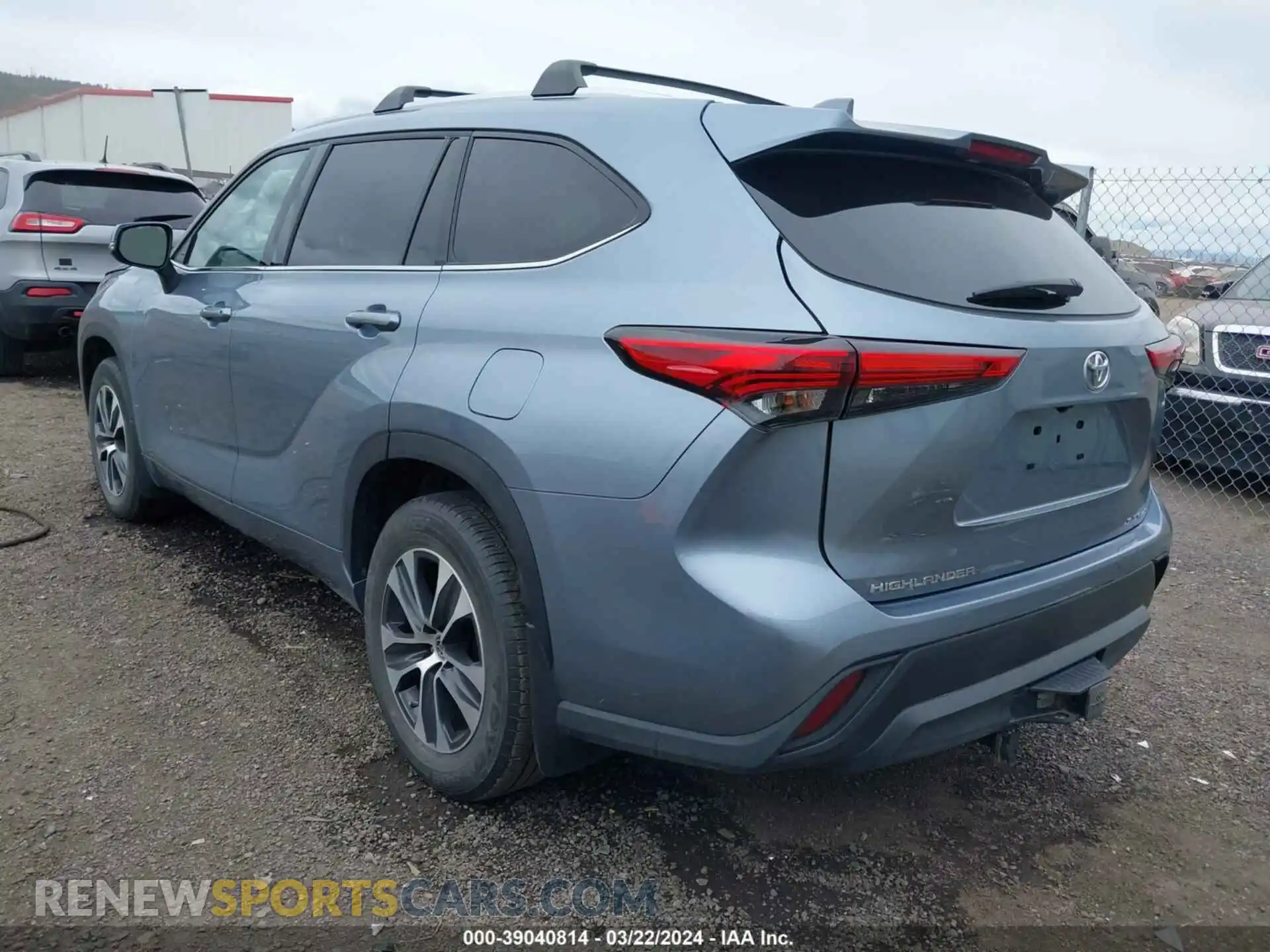 3 fotografías del automóvil dañado 5TDHZRBH9MS150885 TOYOTA HIGHLANDER 2021