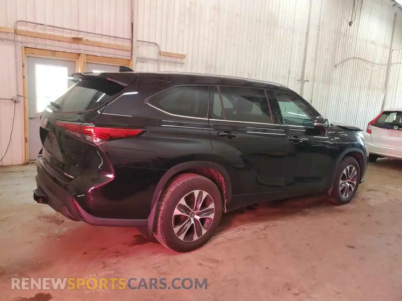 3 Photograph of a damaged car 5TDHZRBH9MS157352 TOYOTA HIGHLANDER 2021
